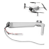 White front left drone motor arm assembly with attached motor and wiring harness