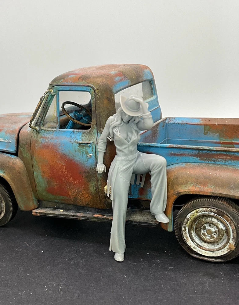 Cathy Cowgirl For Model Car Diorama 3d Printed