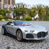 1:24 Bugatti Atlantic Diecast Model Car Light Sound Pull Back Toy Gift