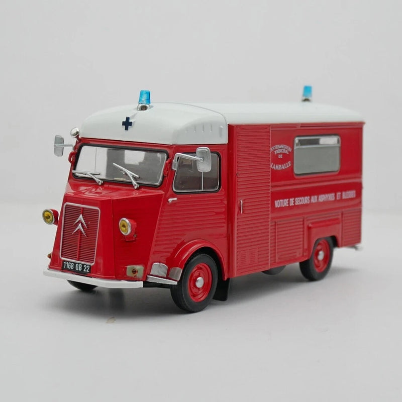 Ixo 1:43 Truck Fire Engine Citroen Type HY Diecast Car Model Metal Toy Vehicle