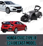 HONDA CIVIC TYPE-R 1:24 Diecast 1/24 Scale Model Car Toy Gift Collector