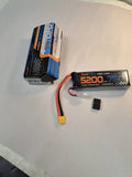 Powerhobby 3s 11.1v 5200mah 75c Lipo Battery w XT60 Plug + Adapter Battery