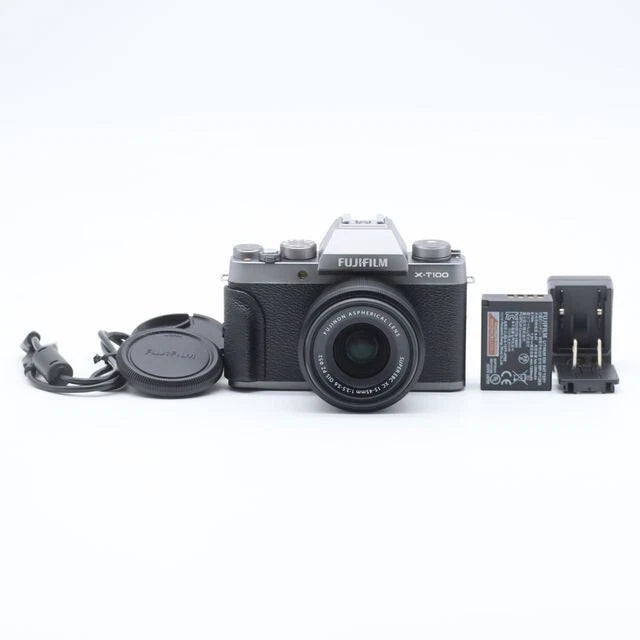 FUJIFILM Mirrorless Single-lens Reflex Camera X-T100 Lens Kit Dark Siler