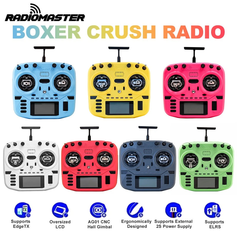 RadioMaster Boxer Crush RC Transmitter 2.4Ghz AG01 Hall Gimbal ELRS for RC Drone