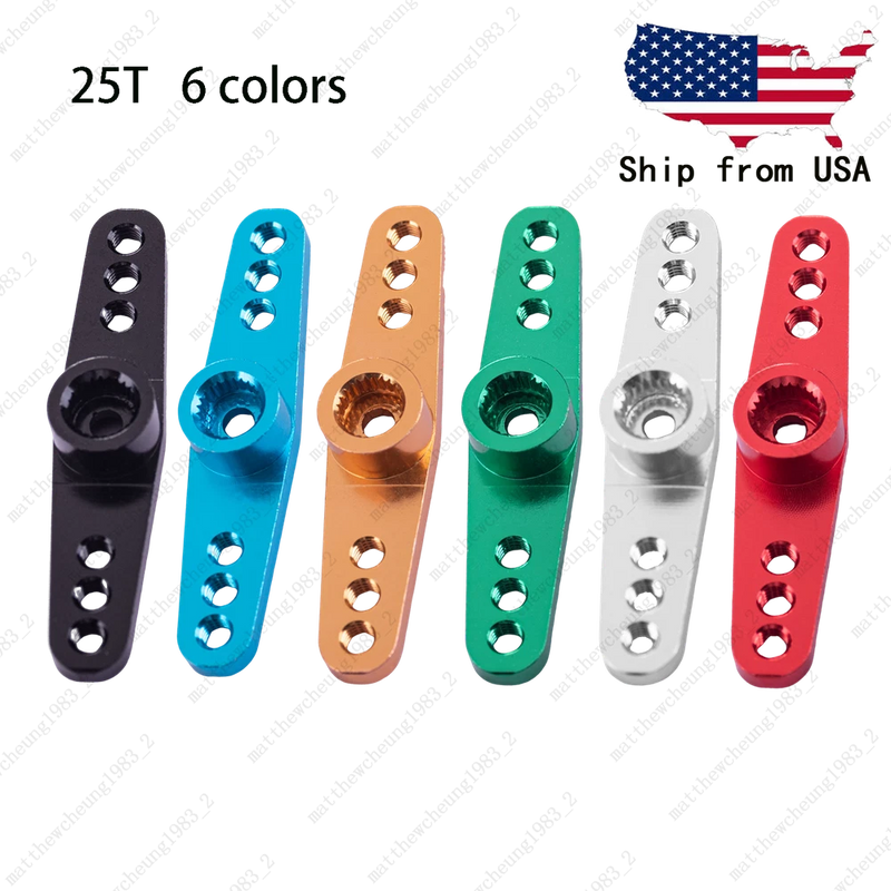 1PC 25T Upgrade Aluminum Straight Servo Arm for RC - 6 Stylish Polished Colors