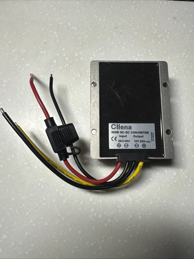 360W DC-DC Converter 36V/48V Input to 12V Output 30A Max Black Silver