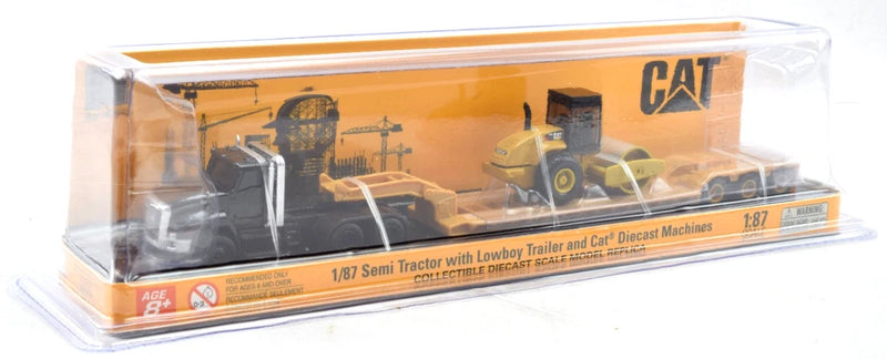 Diecast Masters Kenworth T880 Tractor Trailer & CAT Roller 1:87 Model 84425