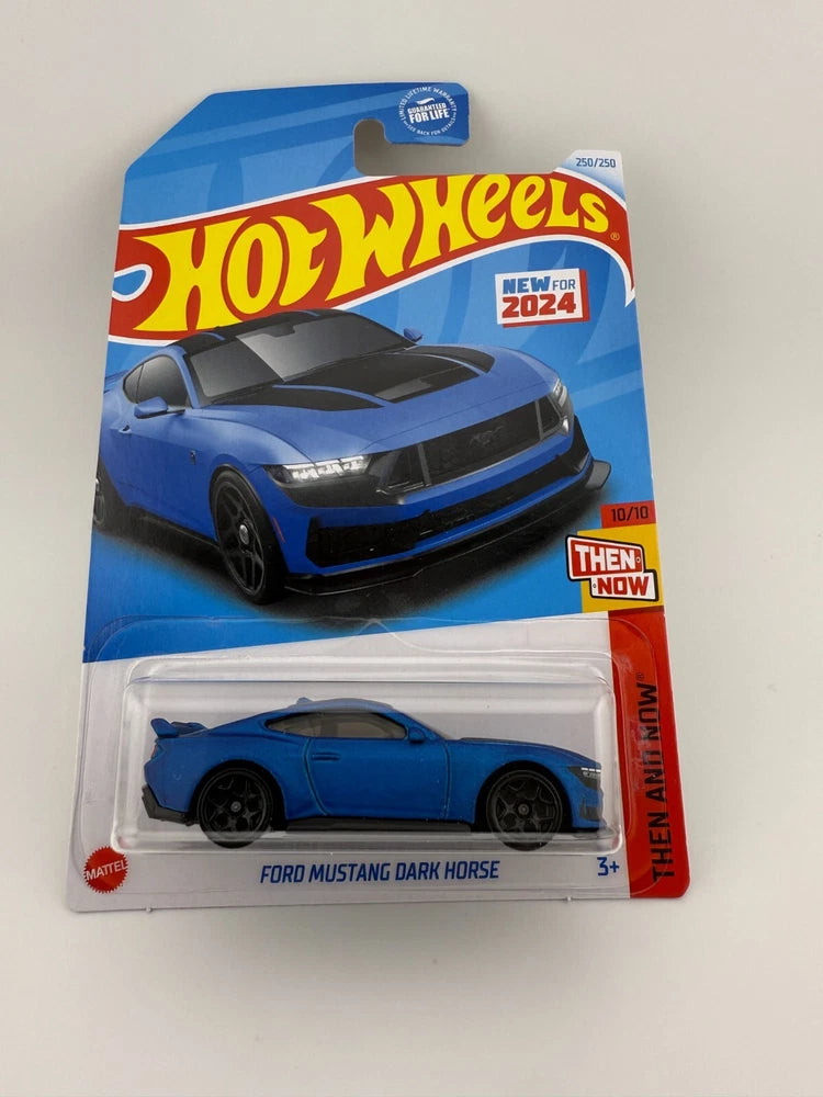 Hot Wheels 2024 Ford Mustang Dark Horse Blue 250/250 - Then and Now 10/10 - New