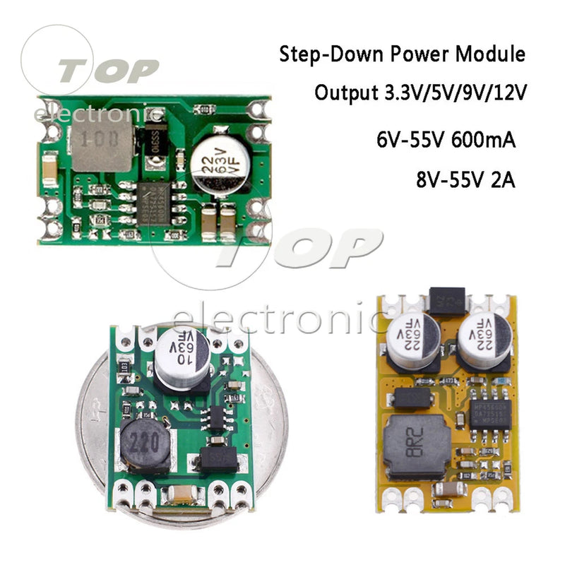 DC-DC Mini 2A/600mA Buck Step Down Converter 3.3V 5V 9V 12V Power Supply Module