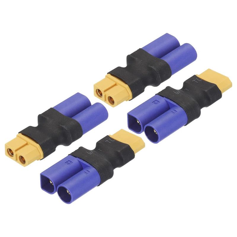 4 Pack XT60 Female to EC5 Male Connector Adapter RC LiPo Battery Converter Converter
