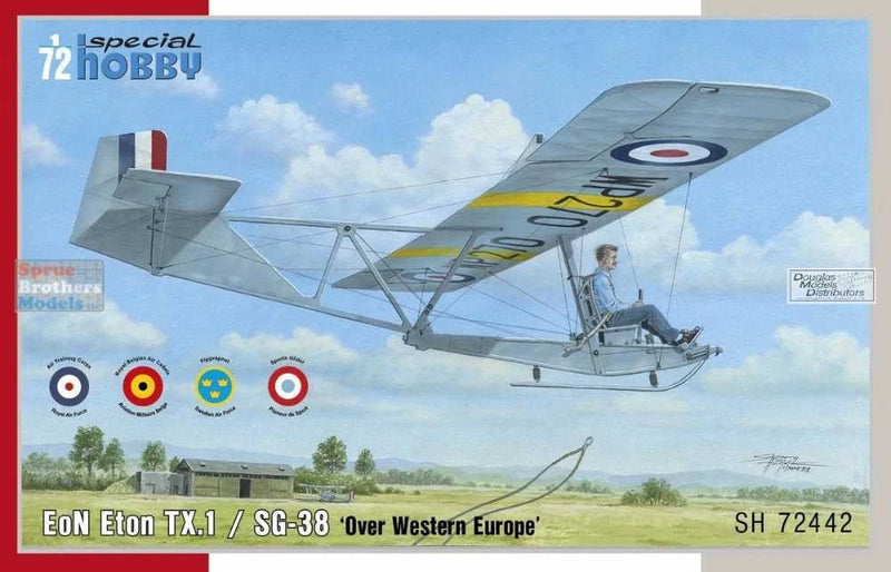 1:72 scale EoN Eton TX.1/SG-38 model airplane kit, boxed with decals