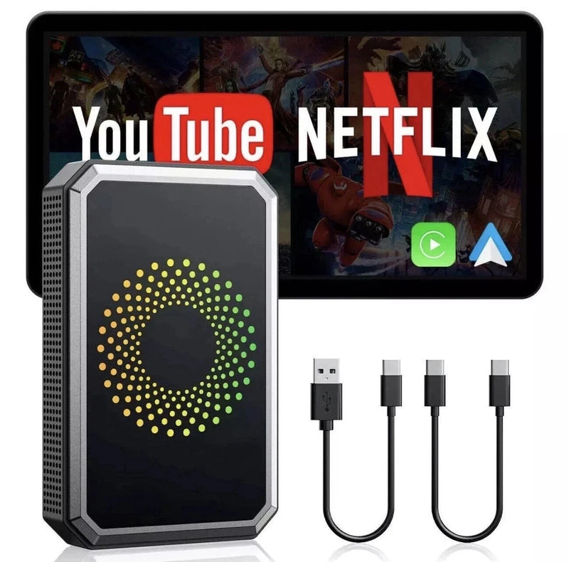 Wireless Carplay WIFI AI box Android 12 Auto Adapter Converter w/Netflix YouTube Converter