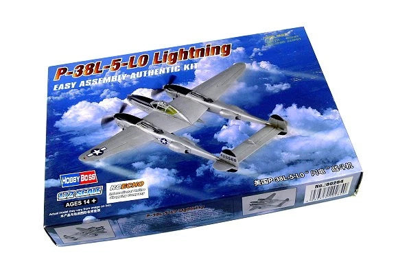 1/72 P-38L-5-LO Lightning model aircraft kit in retail box, HobbyBoss