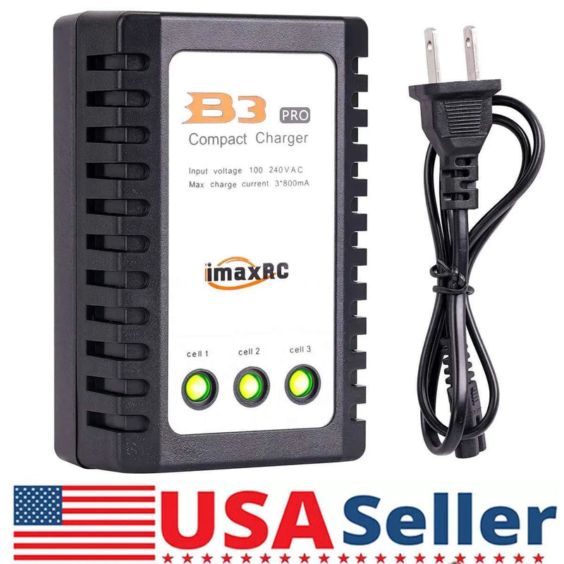 US B3 LIPO Balance Battery Charger 7.4v 11.1v 2s 3s Cells for RC LiPo Helicopter
