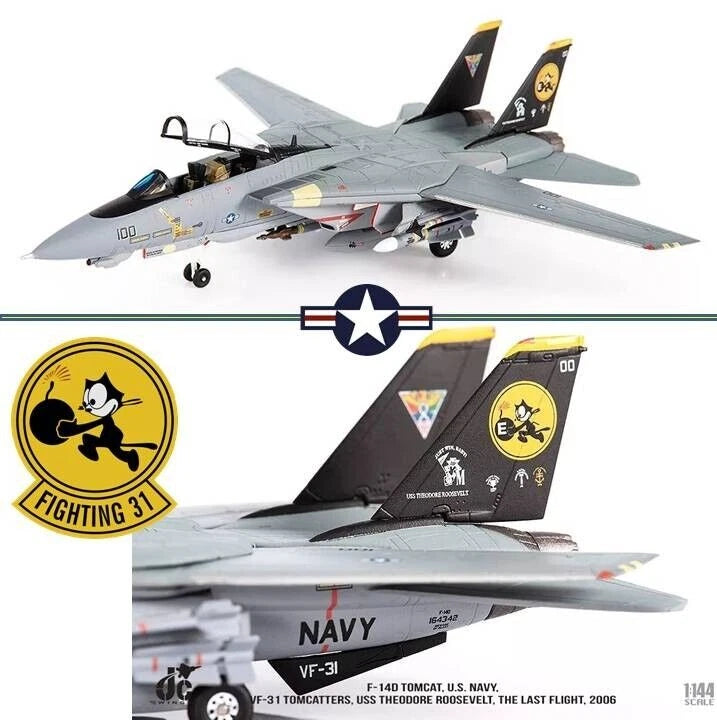 JC Wings 1/144 F-14D Tomcat USN VF-31 Tomcatters , JCW-144-F14-006