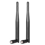 Pair of black drone antennas with rounded base and screw-on design, 2-pack