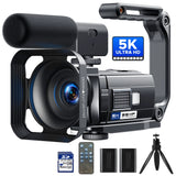 5K Camcorder, 56MP Video Camera WiFi Night Vision Anti-Shake Recorder 3?? 270?? US