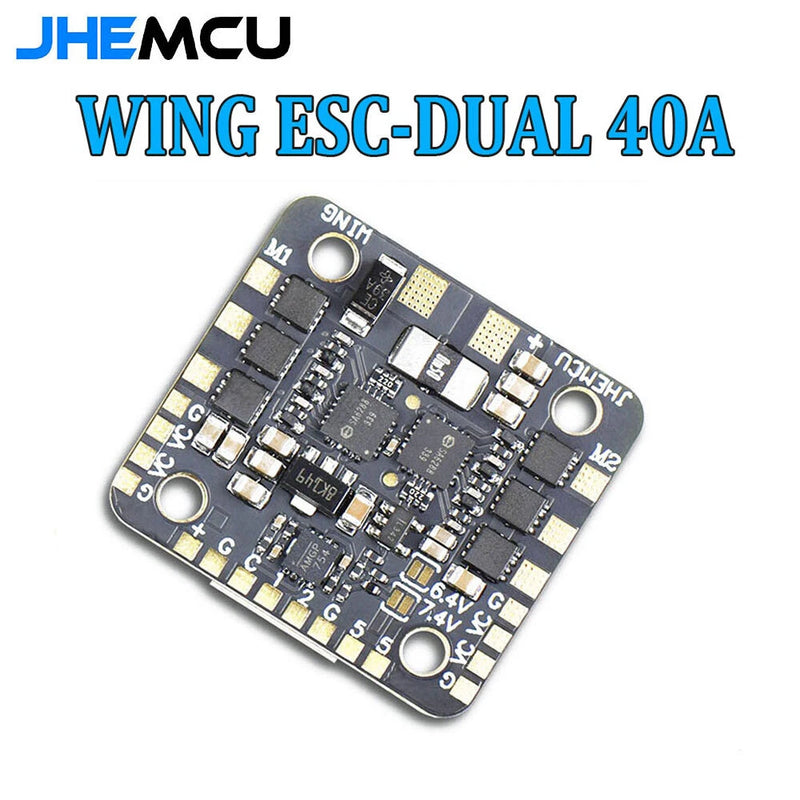 JHEMCU WING ESC-DUAL 40A BLHELI_S 2in1 40A ESC Built-in 5V BEC 2-6S LiPo RC FPV