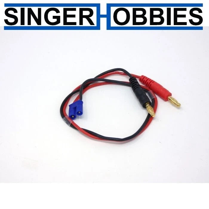 MT RACING MTR1011 EC2 to Banana Plug 12in Charge Lead HH Battery
