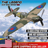 USA Spitfire WarBird 2.4GHz 4CH RC Airplane 6-Axis Gyro RTF Glider W/2 Batteries