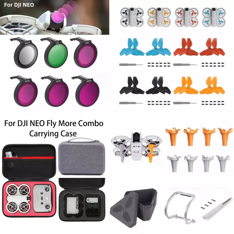 DJI NEO propeller guard and bumper accessory set with carrying case