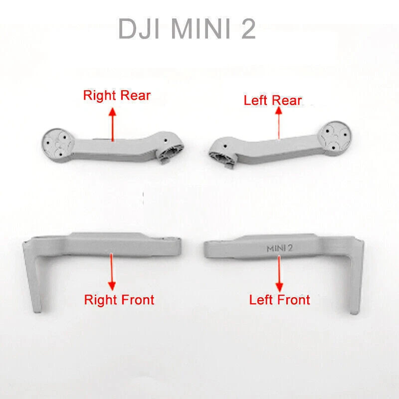 DJI Mini 2 replacement drone arm shell set, front and rear left/right, gray plastic