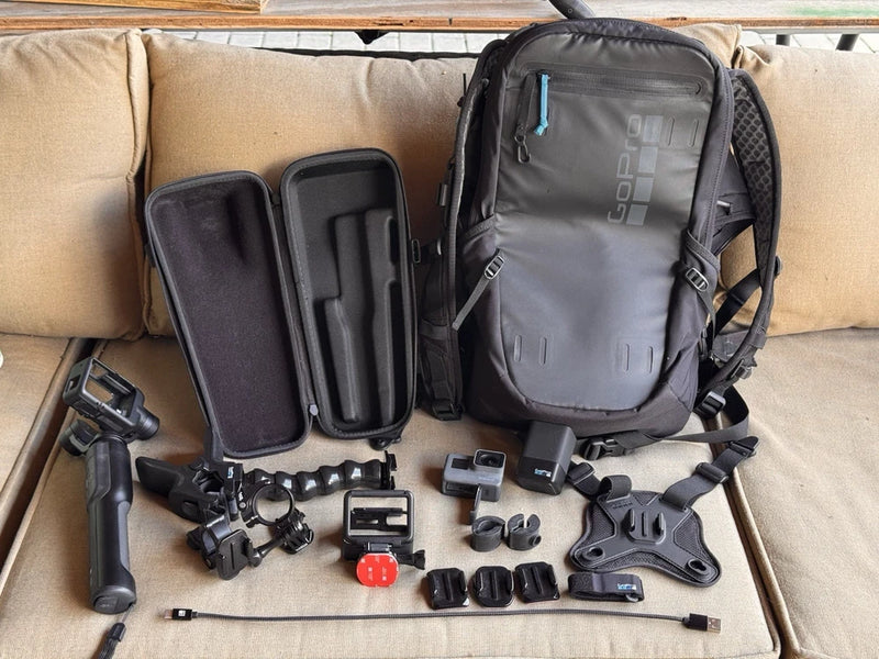 GoPro HERO5 Black + Karma Grip Stabilizer + Seeker Backpack + Mount Bundle WORKS