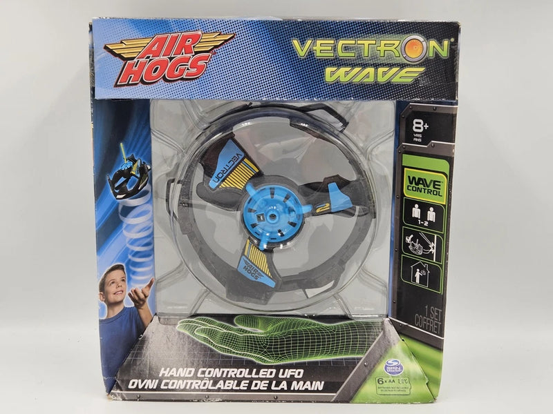 Hand-controlled UFO drone toy with LED lights in retail box