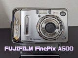 FUJIFILM FINE PIX A500 Silver Compact Digital Camera Tested Working Japan