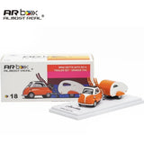 Almost Real 1/64 BMW Isetta Orange with Ski & Trailer No.18 Diecast Model Set