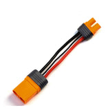 IC5 to IC3 battery adapter cable with orange keyed connectors and black wire