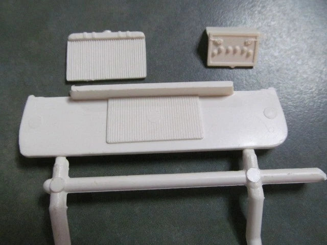 1967 Barracuda radiator support radiator battery from AMT Model car Battery