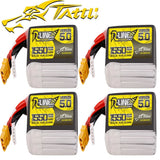 4X Tattu R-Line Version 5.0 1550mAh 150C 14.8V 4S Lipo Battery XT60 Plug For FPV Battery