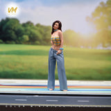 1/24 Sexy vest wide leg pants Women Scene Prop Miniatures Figures Doll Model Toy