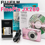 FUJIFILM FinePix JX280 Pink Compact Digital Camera Tested Working Japan