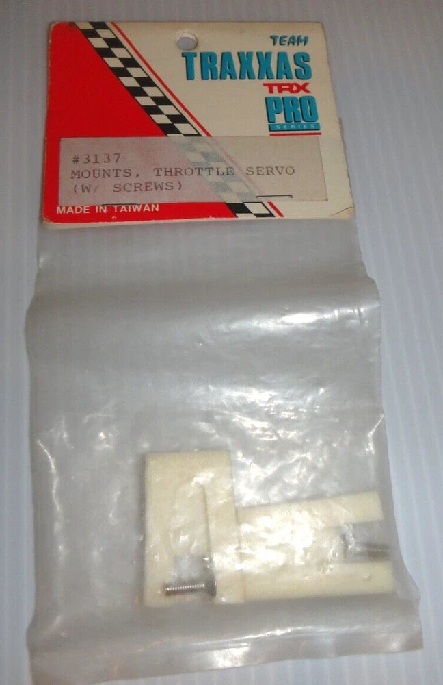 TRAXXAS #3137 NITRO THROTTLE SERVO MOUNTS VINTAGE RC CAR TRUCK BUGGY VERY RARE