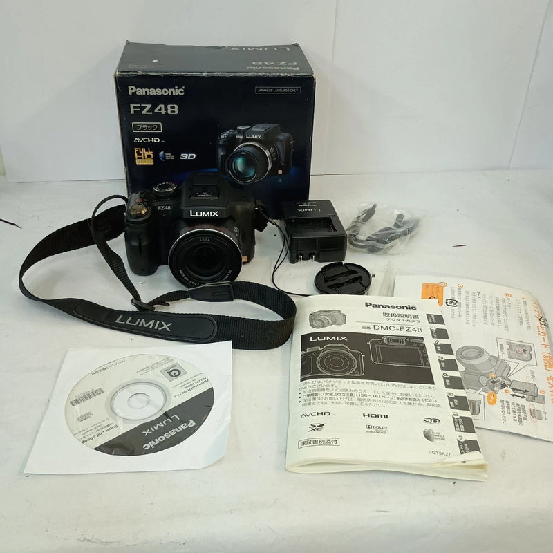 Panasonic LUMIX DMC-FZ48 Compact Digital Camera 12MP Black with Accessories