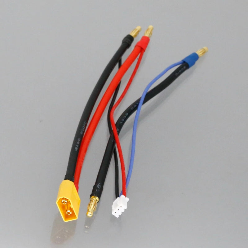 XT60 male Harness JST-XH 2S Balance Saddle 4mm Banana Hardcase LiPo Battery wire