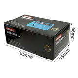 Black rectangular battery inverter with label panel and two circular connector ports on side