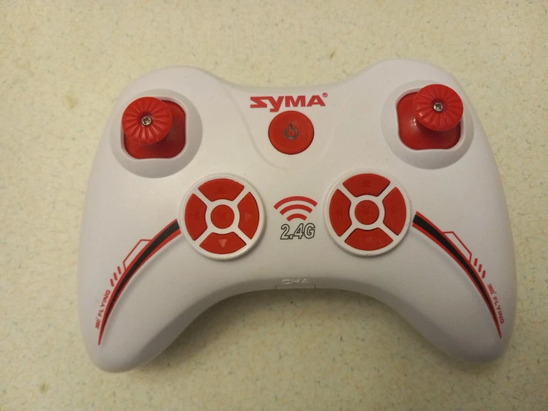Syma 2.4G white drone remote controller with red grips