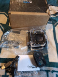 GoPro Camera Waterproof Wrist Case Remote w/Keys Cables Mount Papers NOS New