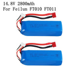 14.8V 2800mAh 30C Lipo battery T Plug for Feilun FT010 FT011 RC boat Helicopter