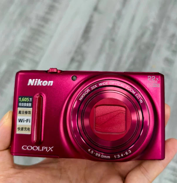 Nikon COOLPIX S9600 16.0MP 22x Zoom Digital Camera English Language Red Gift