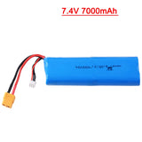 XT60 plug 7.4V 7000mAh Lipo Battery for Henglong 3818 3839 3869 3889 1/16 RC car