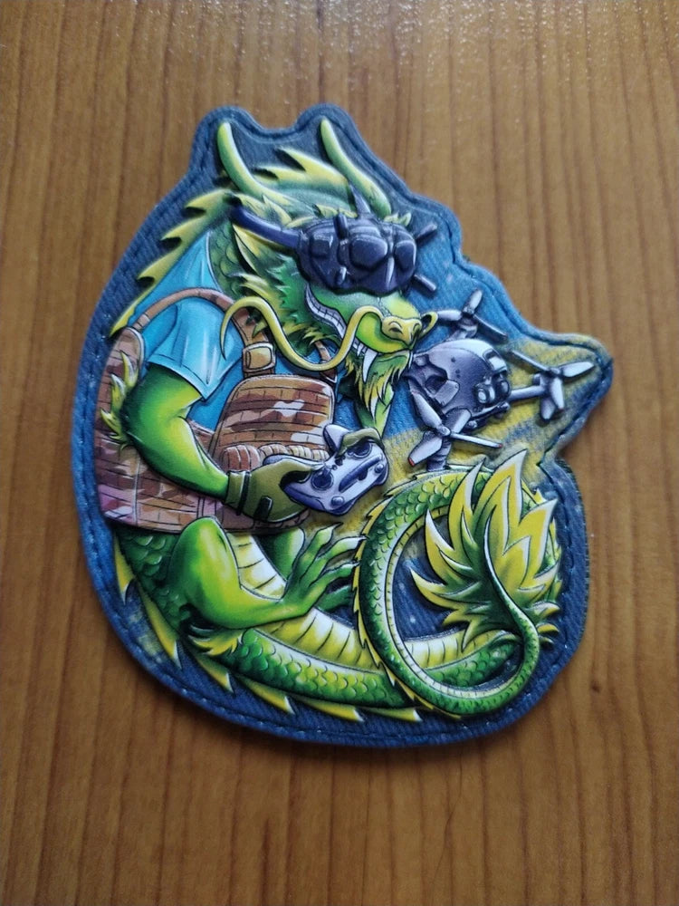 Dragon Operator FPV Drones Ukraine military Patch PVC 3D 85 x 70 mm