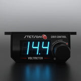 Stetsom Universal Bass Knob Control Voltmeter RCA Input Blue LED Display GAINCTL