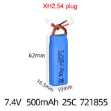 7.4V 500mAh Lipo Battery XH2.54 plug for WLtoys A202 A212 A222 A232 A252 4WD RC
