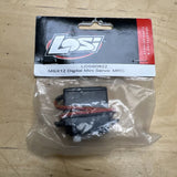 Losi MSX12 digital mini servo in retail packaging, black servo body with wires and screws