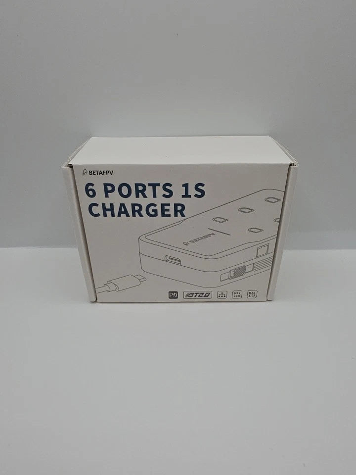 BETAFPV 6 Port 1S Lipo Battery Charger 30W Fast Charge PH2.0 BT2.0 New Battery