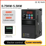 Input 220V to Output 380V VFD Variable Frequency Drive Converter Inverter 0.75 T